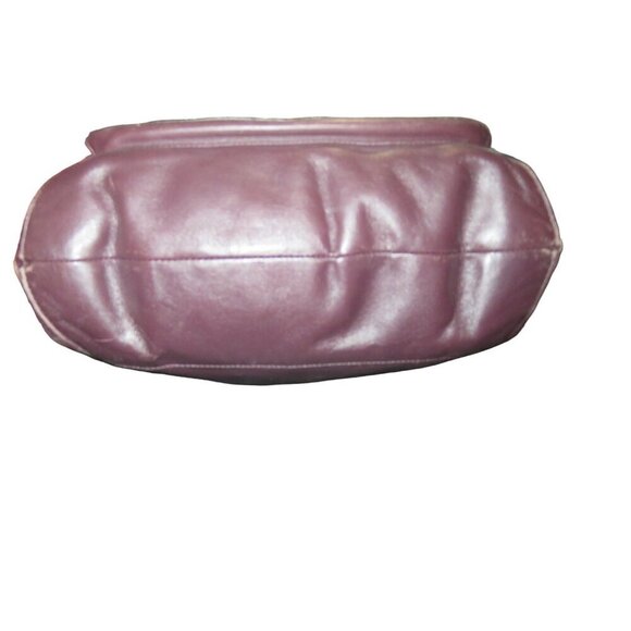 Coach 2011 Kristin Ostrich Embossed Mixed Leather Plum Purple Satchel - Picture 5 of 14